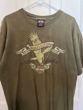 Harley-Davidson Olive Green Eagle Graphic Tee